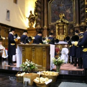 Sainte Catherine et Saint Augustin (eglise de Houffalize: les moines faisaient partie de l'ordre de St-Augustin)