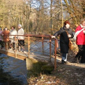 21. la passerelle vue d'aval.