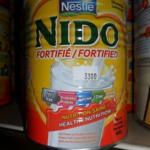 Nido, lait en poudre de Neslé.