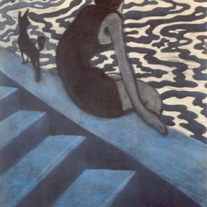 Léon SPILLIAERT (1881 - 1946)*, Baadster, 1910, Oost-Indische inkt, penseel, pastel op papier, 64,9 x 50,4cm, Brussel, KMSKB