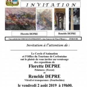 Exposition des artistes Renelde et Fleurette DEPRÉ  à Cerfontaine