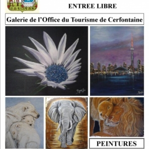 Exposition des peintures de Jacqueline Rigaux et Lysianne Gennaux à Cerfontaine