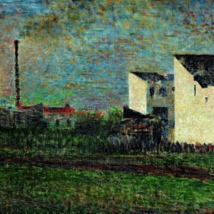 Georges Seurat, Banlieue, 1882-1883, Huile sur toile, 32.2 x 41 cm, Musee d art moderne, Troyes collections nationales Pierre et Denise Levy