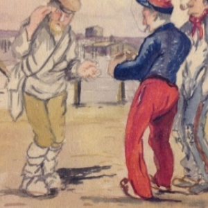 Un Russe achete des Cigarettes a des Francais"