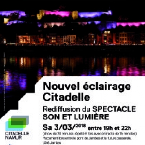 Ce 03 Mars, la Citadelle de Namur en Fête des Lumières, de 19 à 22h