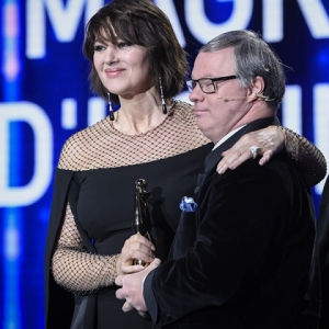 Monica Belluci, Magritte d honneur, et Pascal Duquenne, President de la 10e Ceremonie des "Magritte du Cinema" Monica Belluci, Magritte d honneur, et Pascal Duquenne, President de la 10e Ceremonie des "Magritte du Cinema"