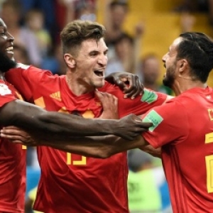 Nacer Chadli, Romelu Lukaku & Thomas Meunier (c) Filippo Monteforte /"AFP" Nacer Chadli, Romelu Lukaku & Thomas Meunier (c) Filippo Monteforte /"AFP"