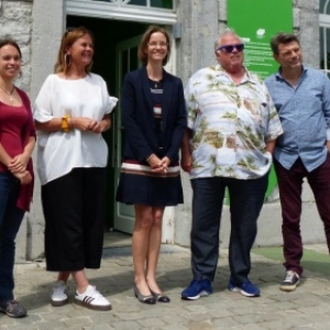 De gauche a droite : Ophelie Mannoy, Christine Laverdure, Anne Barzin, William Sweetlove et Bart Ramakers