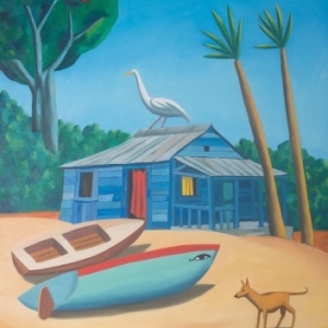 "Du Bruit sur le Toit"/92 x 65 cm (c) Jacques de Loustal/"Huberty & Breyne Gallery" 2019 