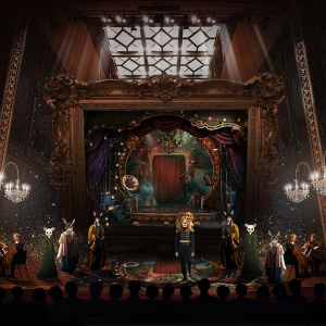 Dix musiciens de l’ « OPRL » entourent les comédiens © « Luc Petit Création » © Ph. : « Nocturnales »