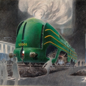 L’ « Atlantique 12 », crayonné du scénographe © François Schuiten