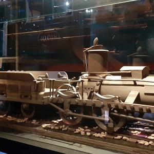 Une sculpture en chocolat avec « L’Eléphant » © Photo : Olivia Van de Putte