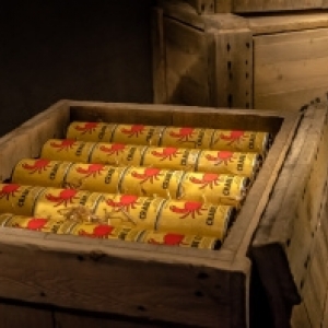 Evocation du « Crabe aux Pinces d’Or », dans une salle de © « Train World »