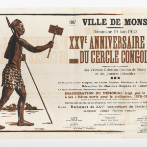 Affiche du Cercle royal congolais © Ville de Mons