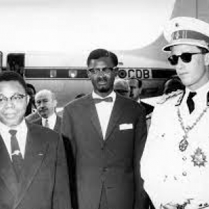 Président Joseph Kasa-Vubu, P. Lumumba & Roi Baudouin/29-06-1960 © "Le Vif"