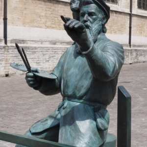 Pieter Brueghel, pres de l eglise de la Chapelle, dans les Marolles (c) T. Frantzen (c) Ville de Bruxelles