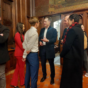 Avec le 1er Ministre, le Bourgmestre et l'Echevine des grands Evénements © Carlos Maes
