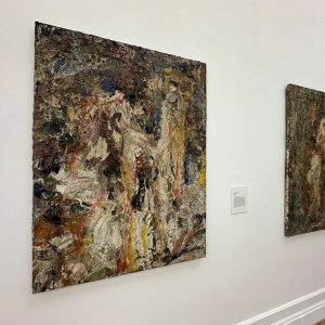 Deux peintures d'Eugène Leroy © Photo : "L'Avenir"