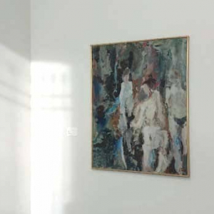 Trois peintures d'Eugène Leroy © Photo : "L'Avenir"