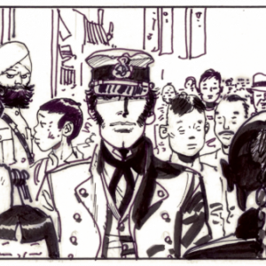 « Corto Maltese » au sein d’une foule bigarrée (Hugo Pratt) © « Cong S.A. »