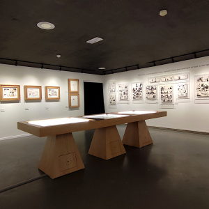 Une salle de planches originales & d’aquarelles (Hugo Pratt) © « Cong S.A. »