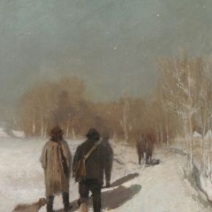 « Les Chasseurs dans la Neige » (Adrien-Joseph Heymans)/101 x 149 cm/vers 1880 © « Musée Charlier »/Bruxelles
