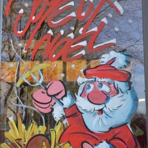 vitrine peinte de Jean-Marie Lesage pour NOEL