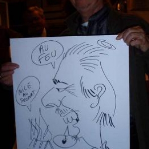 Nivelles : Golf Chateau de la Tournette: soiree des experts CED. Animation caricature