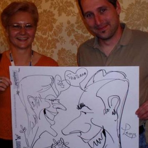 Caricature, chercheur,bruxelles, 300015