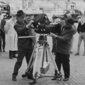 1961 Marcel Thonnon à la caméra Sachtler pour la RTB à Verviers 1961 Marcel Thonnon à la caméra Sachtler pour la RTB à Verviers