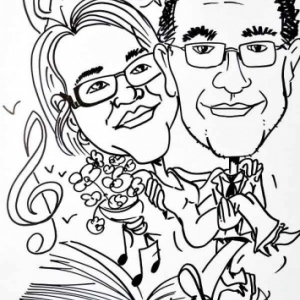 Animation caricature mariage