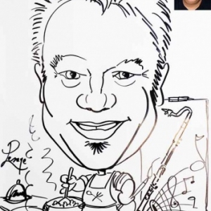 caricature clarinette, cuisinier, peintre caricature clarinette, cuisinier, peintre