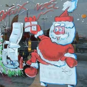 Gembloux - Peinture sur vitrine pour Noel-7439