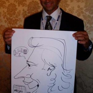 Caricature, chercheur,bruxelles, 30012