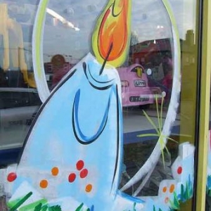 Peinture sur vitrine pour Noel-7532