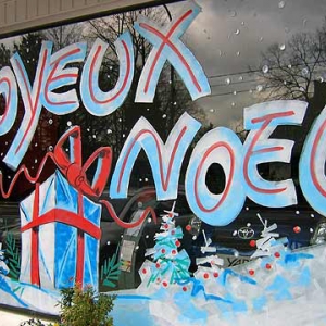 peinture sur vitre NOEL