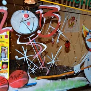 peinture sur vitrine pour NOEL-2572