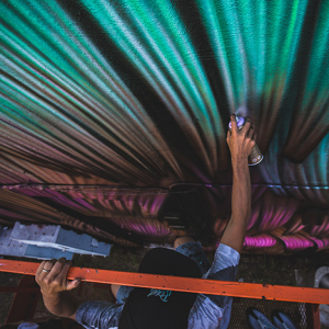 Adele Renault, artiste liégeoise vivant à Los Angeles peint un pigeon monumental Rue de l’Etuve Adele Renault, artiste liégeoise vivant à Los Angeles peint un pigeon monumental Rue de l’Etuve
