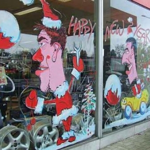 Peinture sur vitrine pour Noel - photo 7256