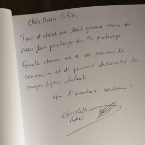 Livre d'Or de l'exposition de Marie-Elise