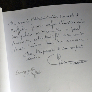 Livre d'Or de l'exposition de Marie-Elise