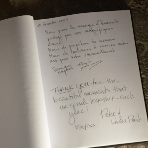 Livre d'Or de l'exposition de Marie-Elise