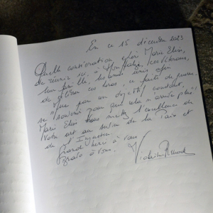 Livre d'Or de l'exposition de Marie-Elise