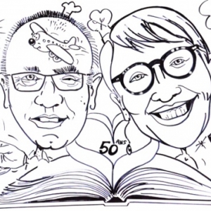 caricature minute en NB caricature minute en NB