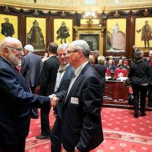 le Baron Francois Englert et Bruno Bernard