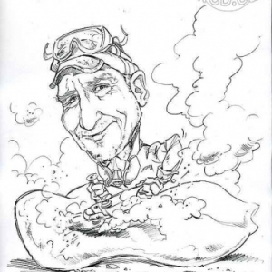 caricature de Peter SEIP par Olivier Claudon