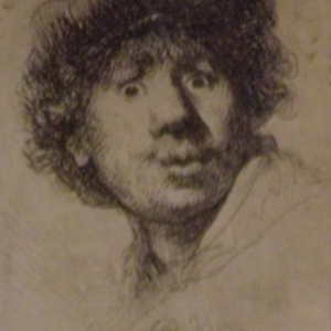 Autoportrait avec chapeau et yeux grands ouverts ( 1630 )
