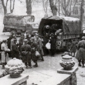 Evacuation des civils ( Photo de F. Freches)