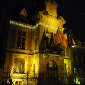 L'hotel de ville illumine L'hotel de ville illumine