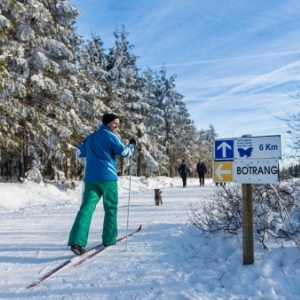 Pour la pratique du ski de fond (ici dans les Hautes Fagnes), une couche de neige de min. 15 cm est nécessaire (©D. Ketz/eastbelgium.com) 